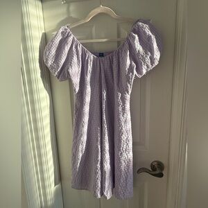 Old Navy Light Lavender Puff-Sleeve Mini Dress